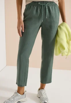 Slim Legs broek in causale pasvorm van linnen
