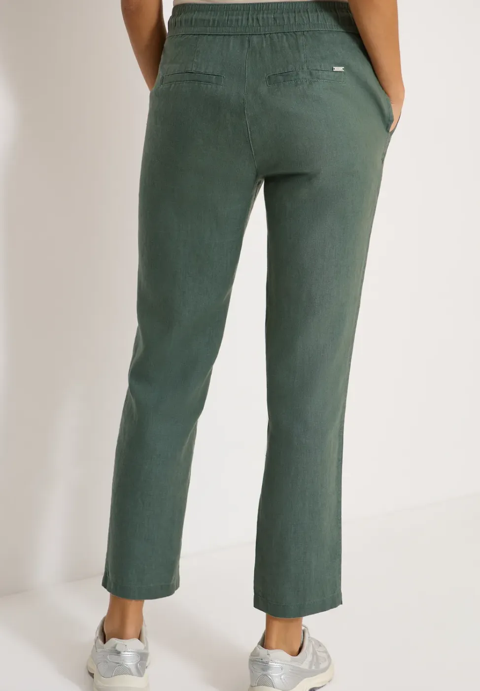 Slim Legs broek in causale pasvorm van linnen