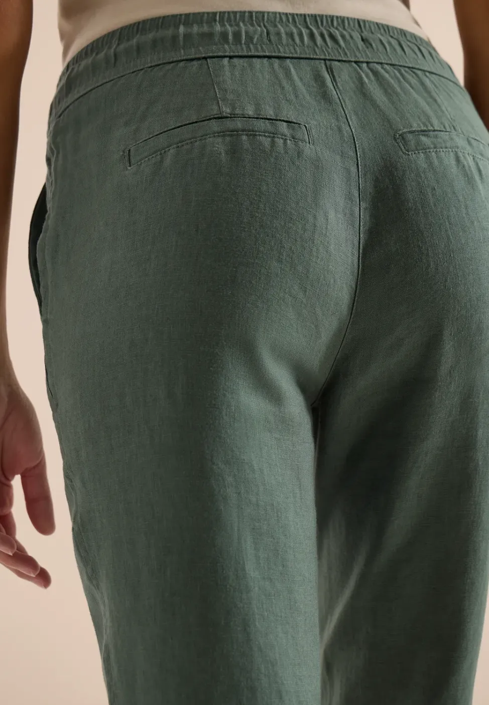 Slim Legs broek in causale pasvorm van linnen