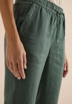 Slim Legs broek in causale pasvorm van linnen