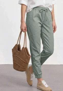 Slim legs broek in een lichtgewicht stof