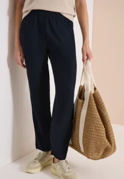 Slim Legs broek in Loose Fit met structuur