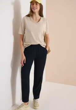 Slim Legs broek in Loose Fit met structuur