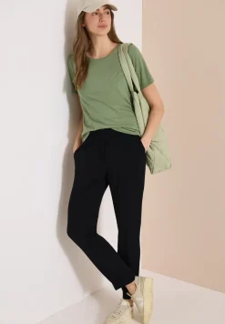 Slim Legs broek in Loose Fit met structuur