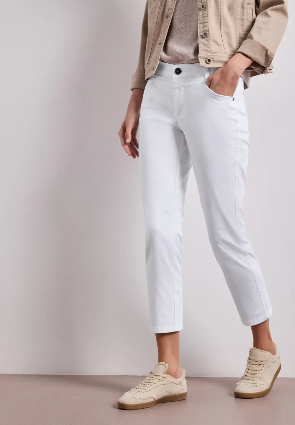 7/8 Slim Legs broek in satijnlook