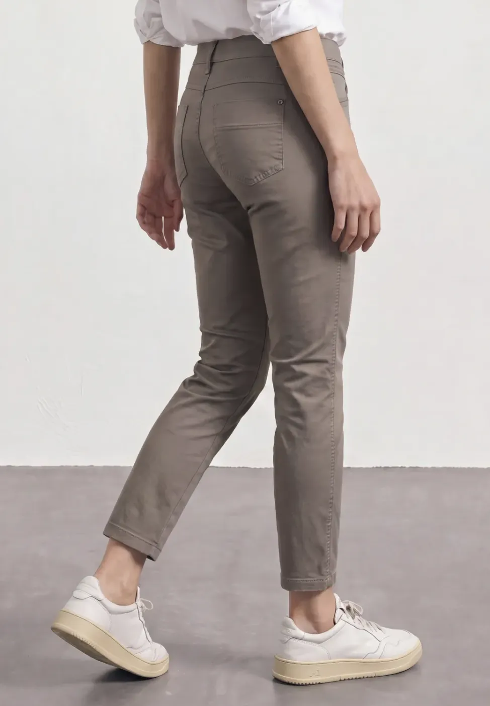 7/8 Slim Legs broek in satijnlook