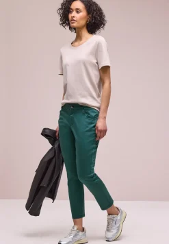 7/8 Slim Legs broek in satijnlook