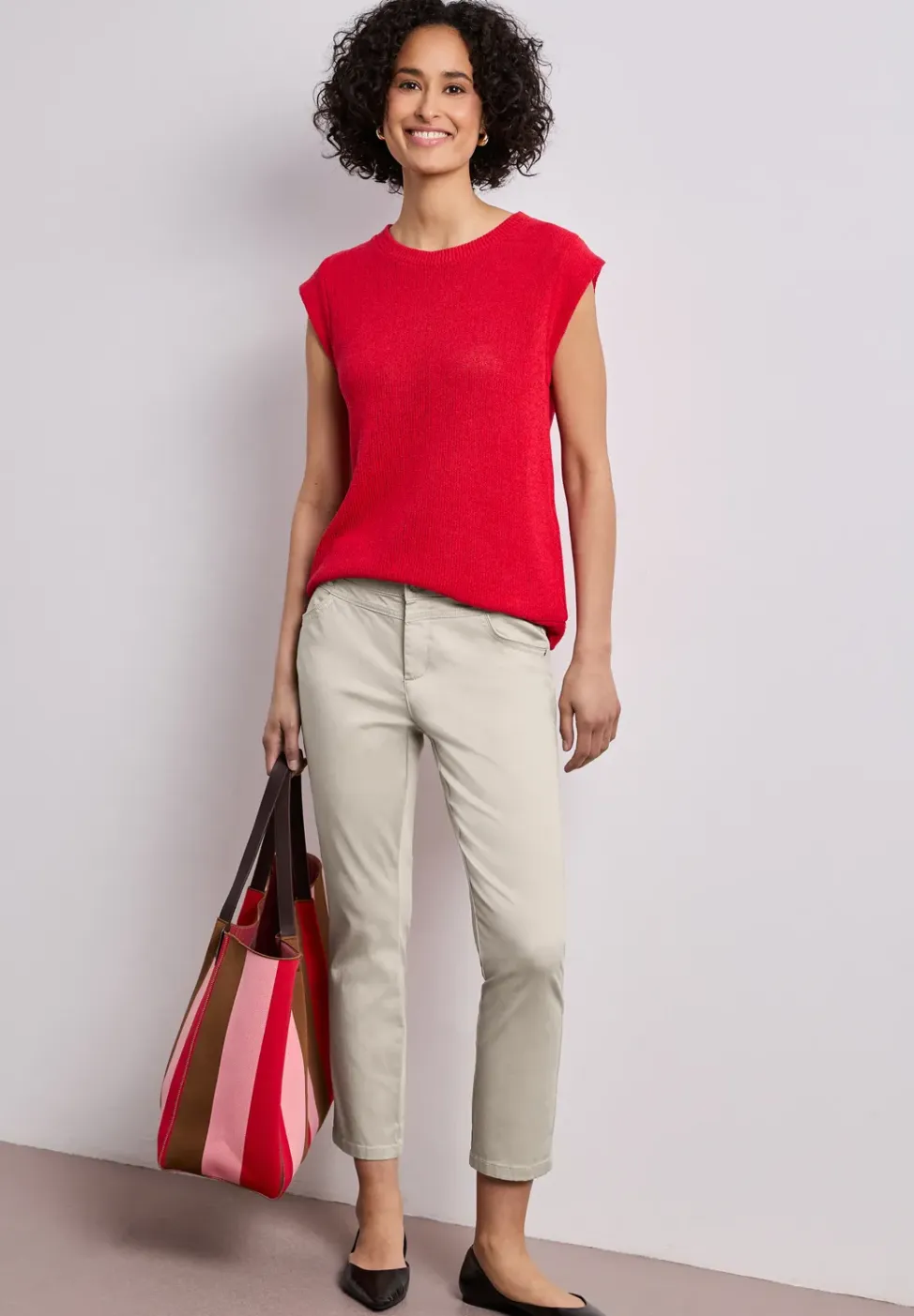 7/8 Slim Legs broek in satijnlook