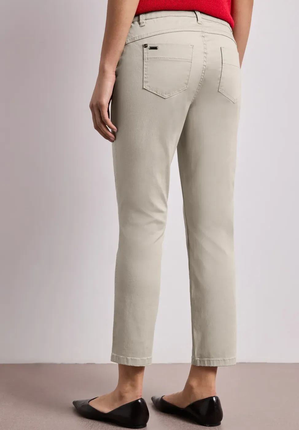 7/8 Slim Legs broek in satijnlook