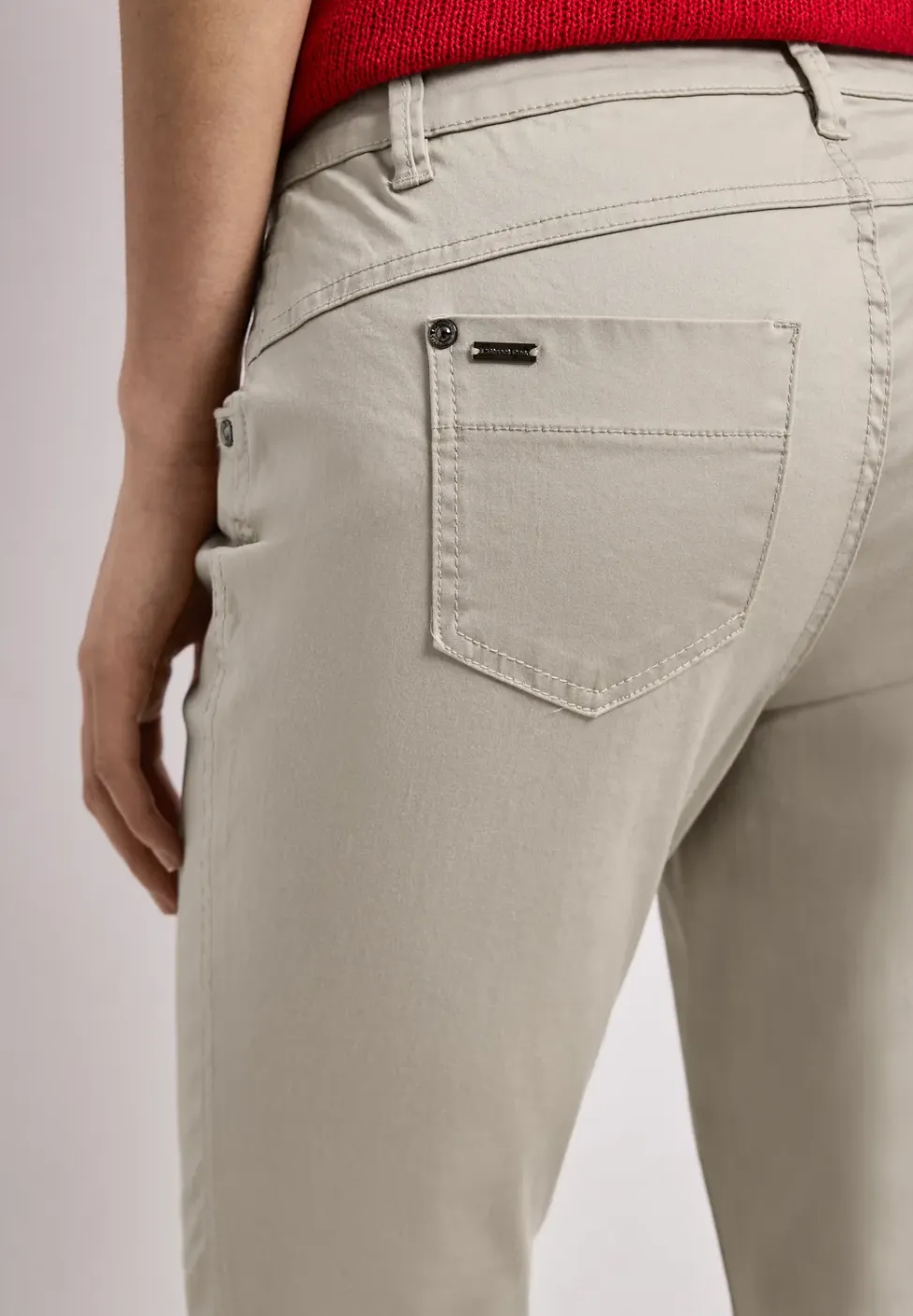 7/8 Slim Legs broek in satijnlook