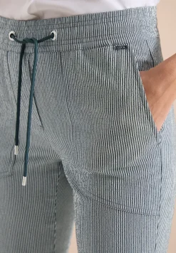 Slim legs broek in seersucker kwaliteit