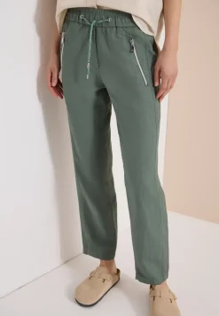 Slim Legs broek van linnenmix