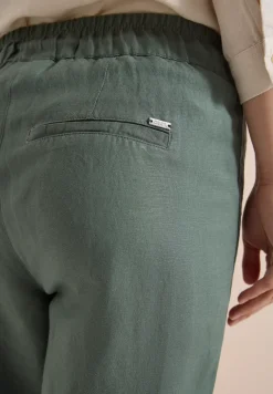 Slim Legs broek van linnenmix