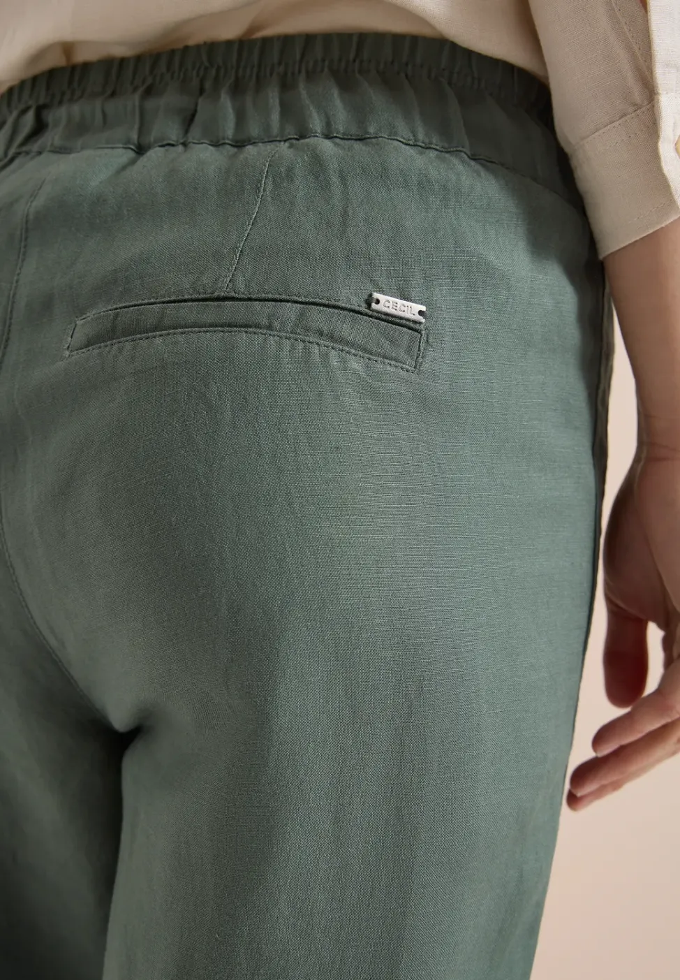 Slim Legs broek van linnenmix