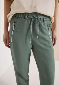 Slim Legs broek van linnenmix