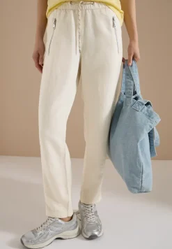 Slim Legs broek van linnenmix
