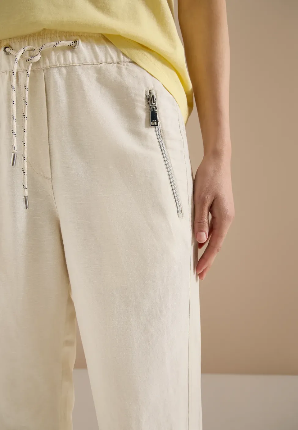 Slim Legs broek van linnenmix
