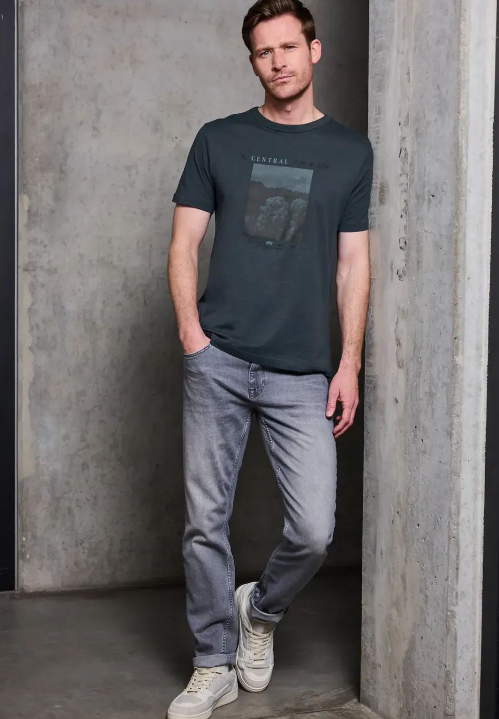 Slub Shirt met fotoprint