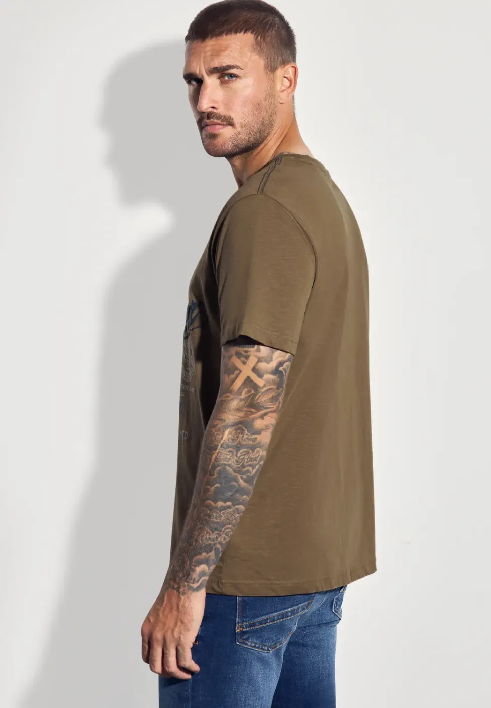 Slub Shirt met tekst