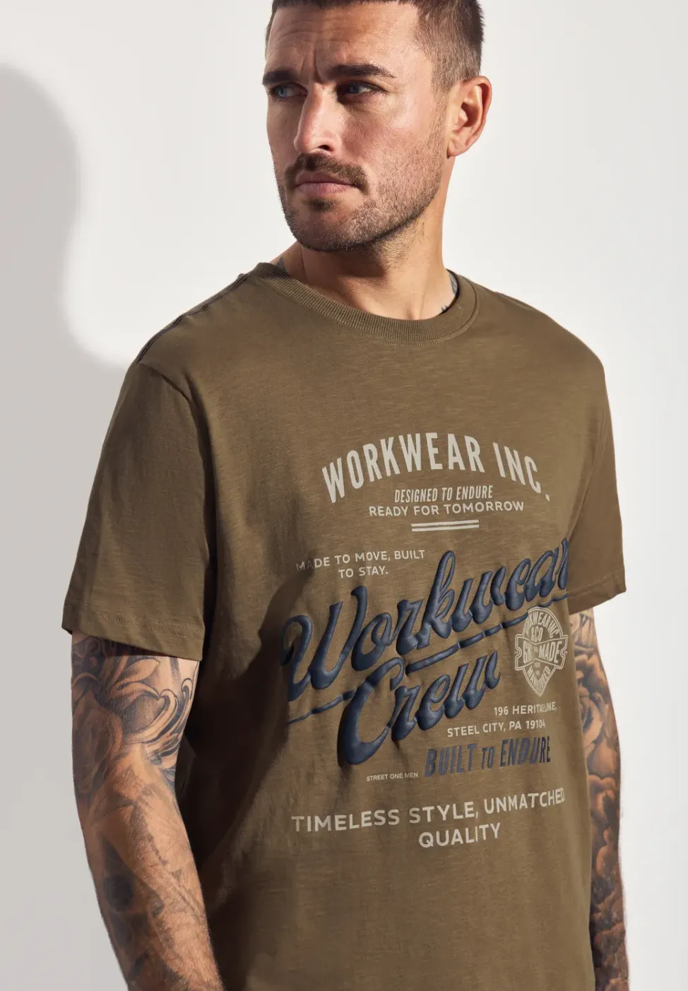 Slub Shirt met tekst