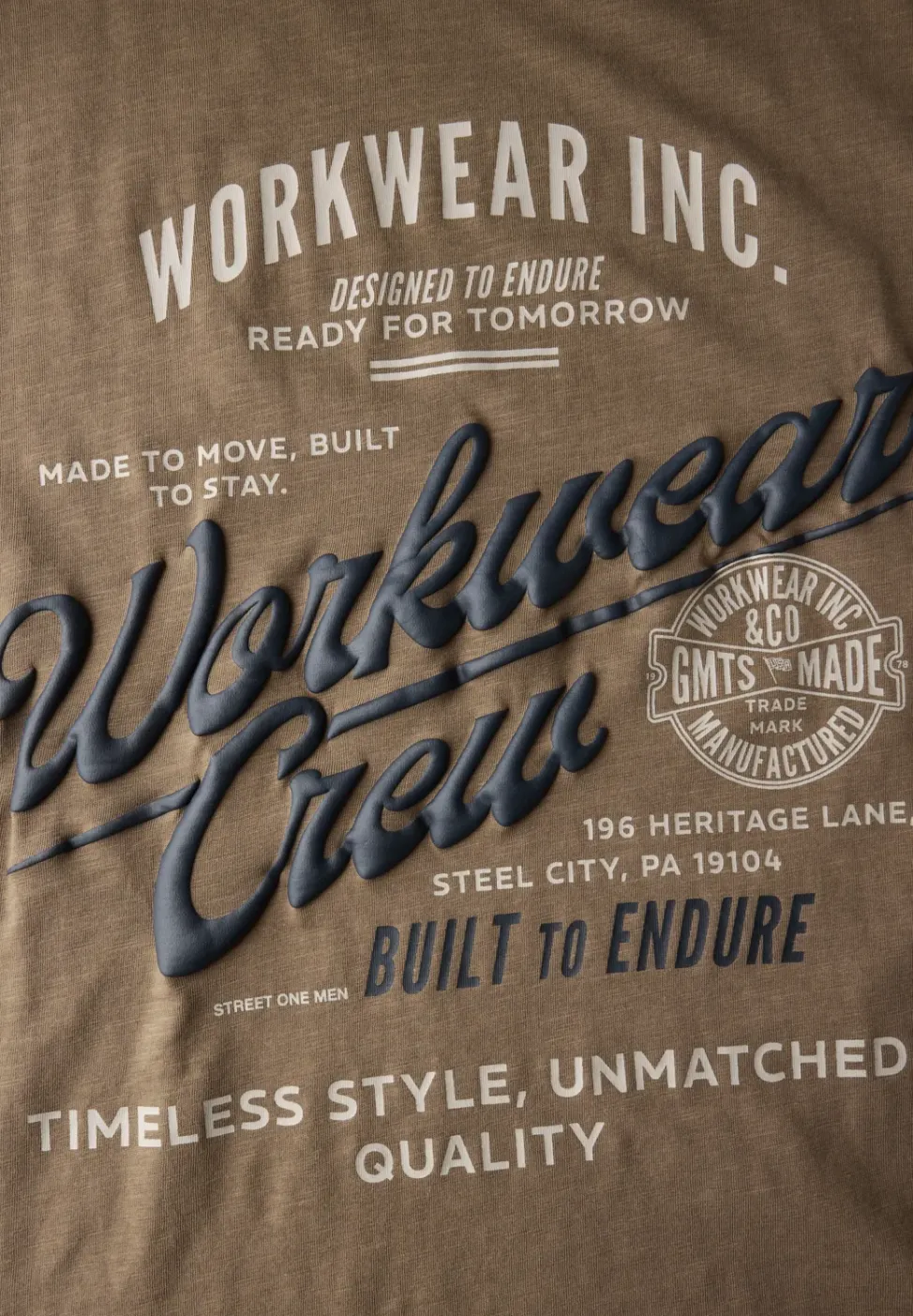 Slub Shirt met tekst