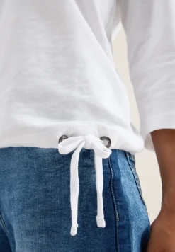 Slub Shirt met ronde hals
