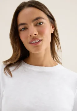 Slub Shirt met ronde hals