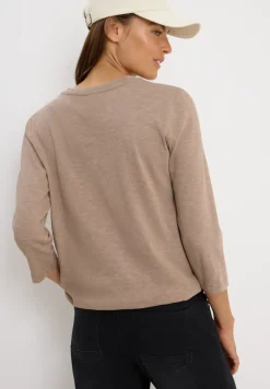 Slub Shirt met ronde hals