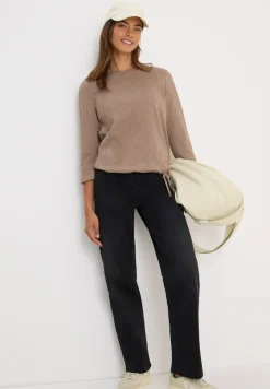 Slub Shirt met ronde hals