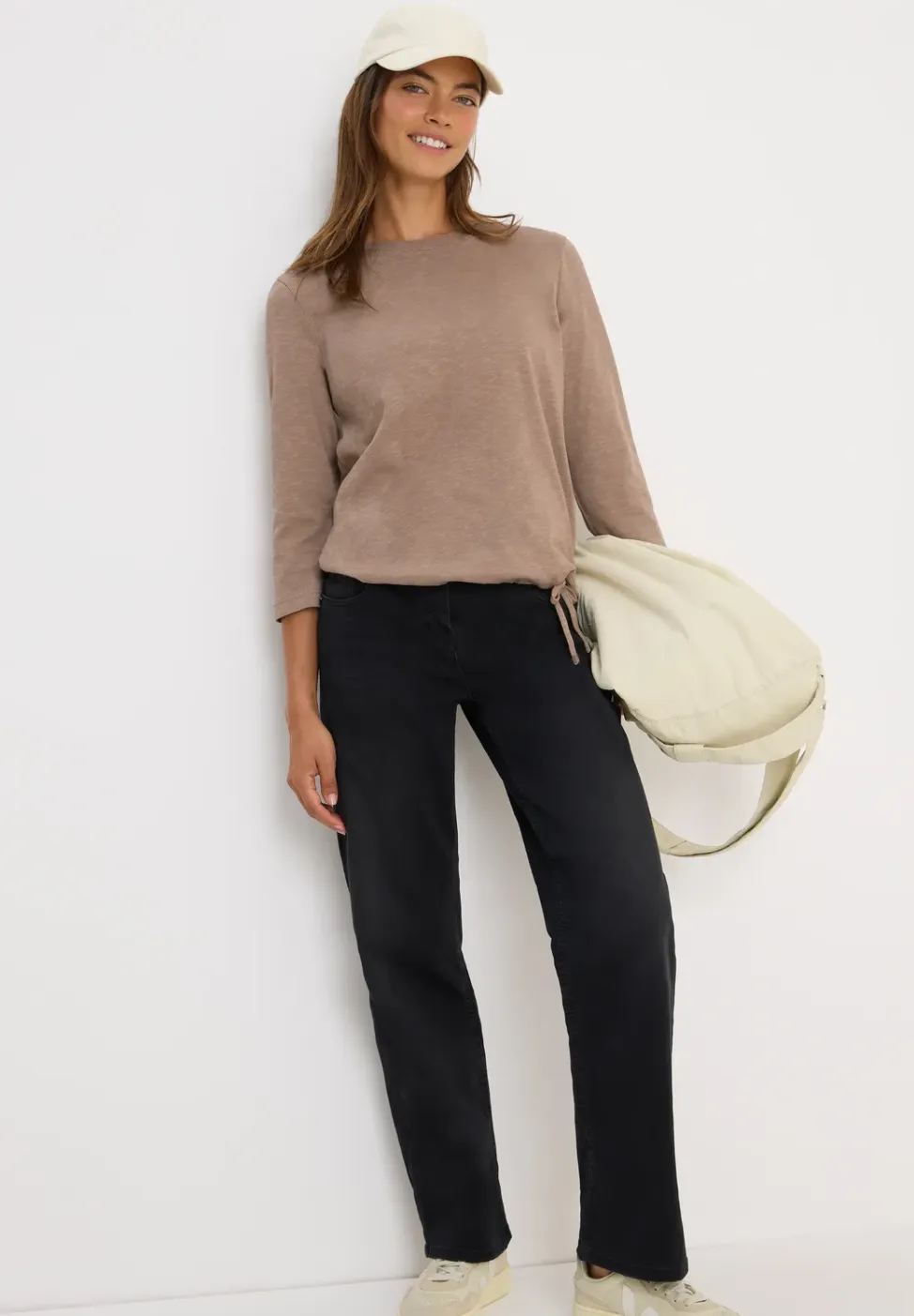 Slub Shirt met ronde hals