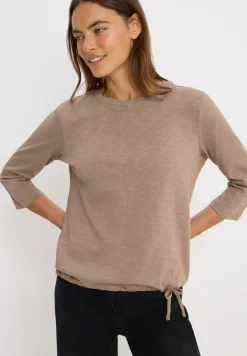Slub Shirt met ronde hals