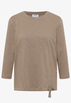 Slub Shirt met ronde hals