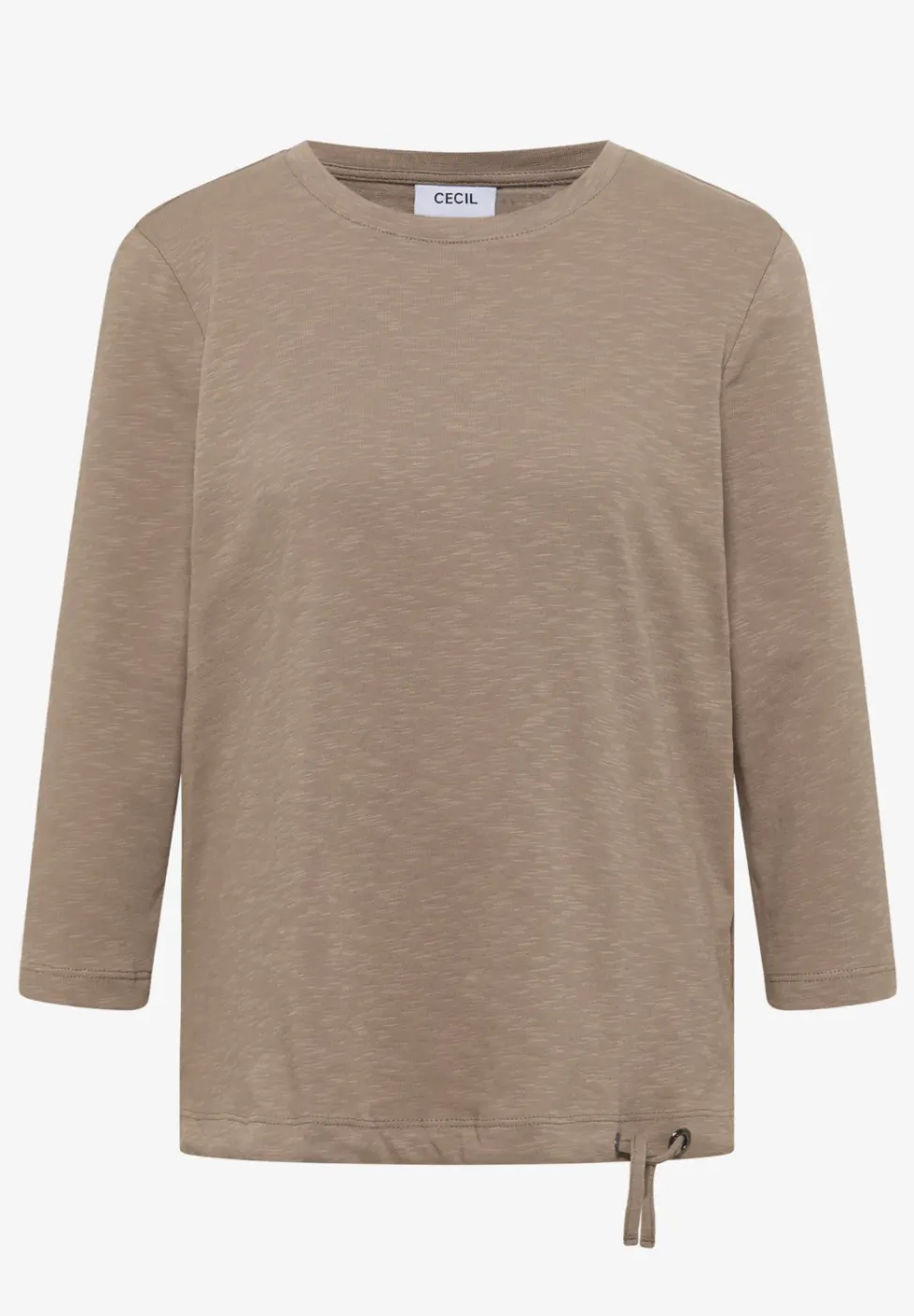 Slub Shirt met ronde hals