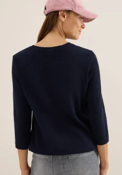 Slub Shirt met ronde hals