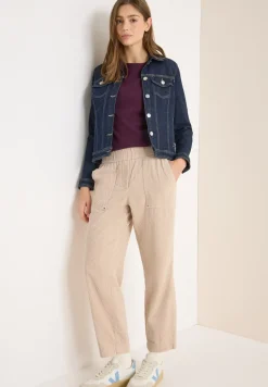 Sportieve loose fit corduroy broek