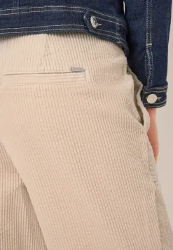 Sportieve loose fit corduroy broek