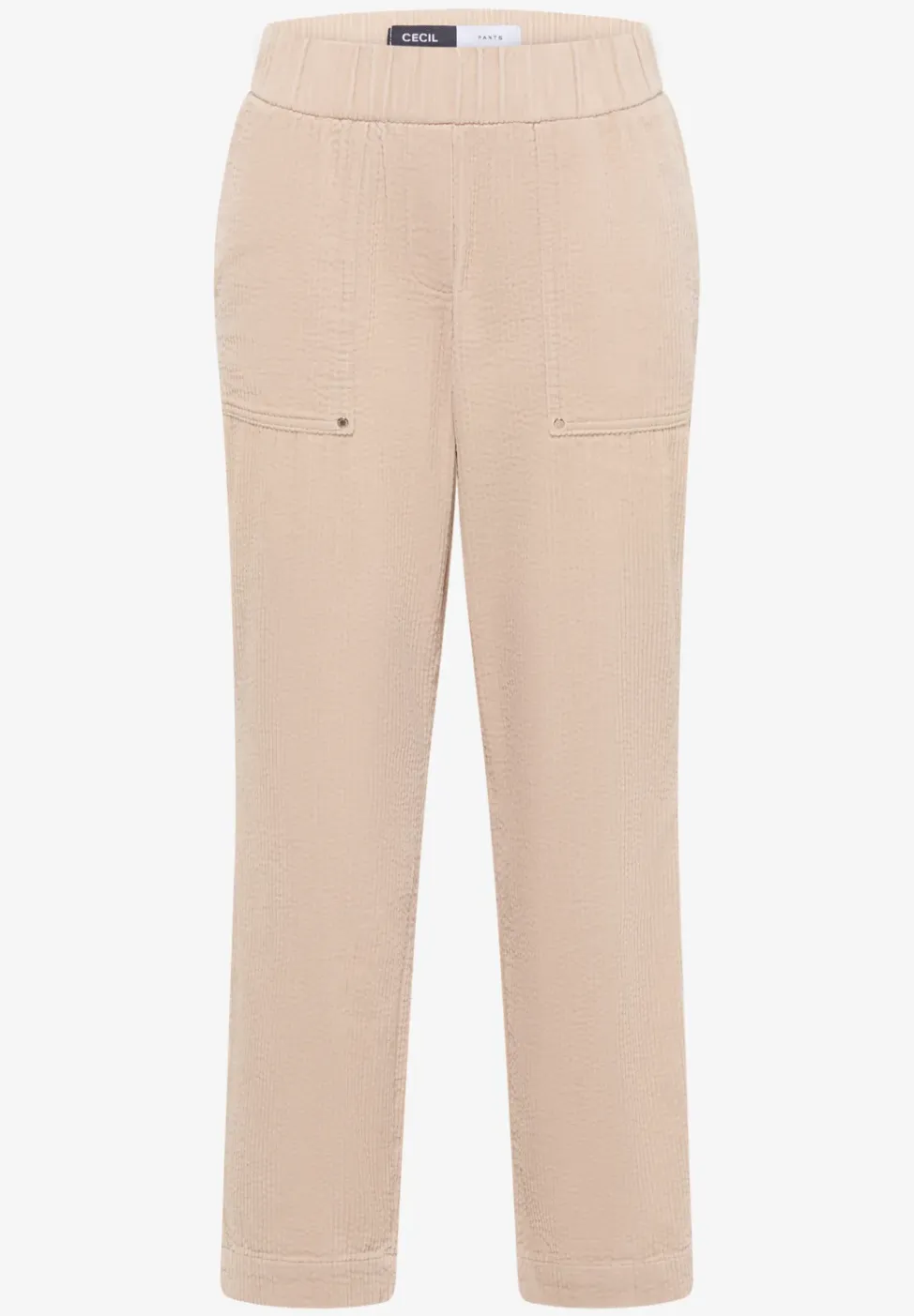 Sportieve loose fit corduroy broek