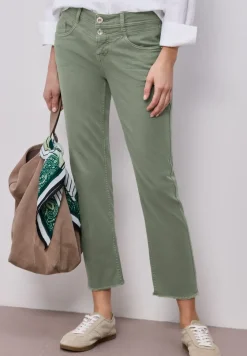 Straight Legs jeans met franje aan de zoom