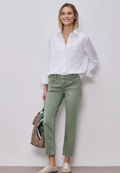 Straight Legs jeans met franje aan de zoom
