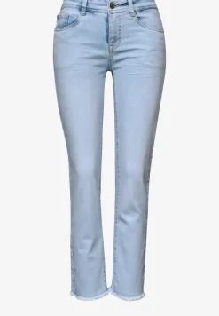 Straight Legs jeans met franje aan de zoom