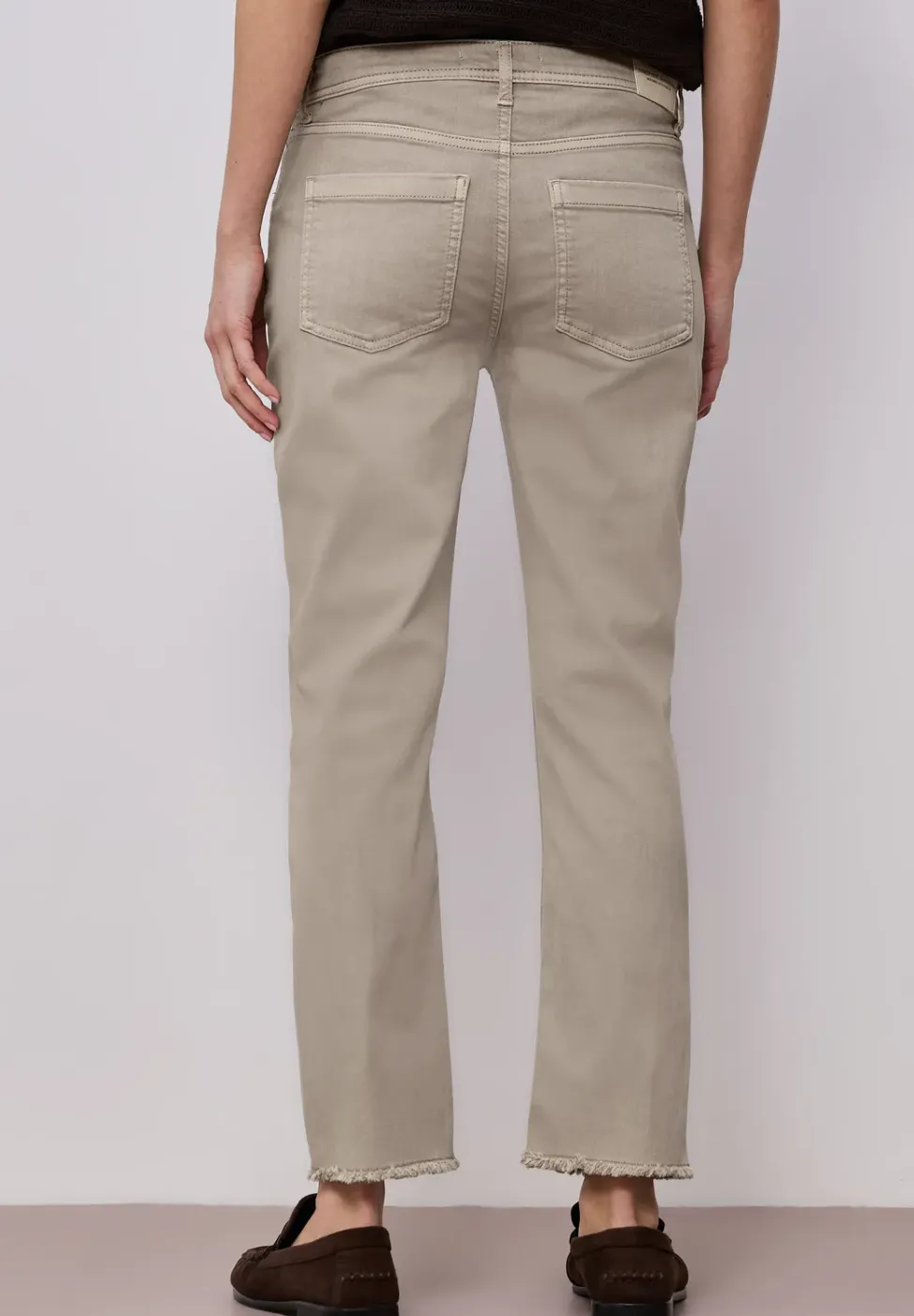 Straight Legs jeans met franje aan de zoom