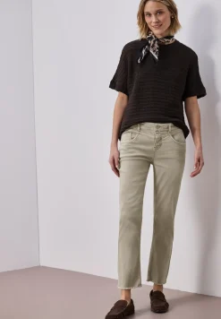 Straight Legs jeans met franje aan de zoom