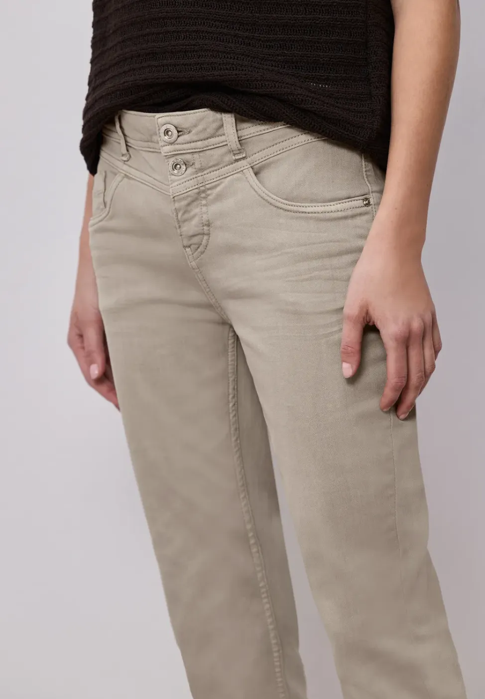 Straight Legs jeans met franje aan de zoom