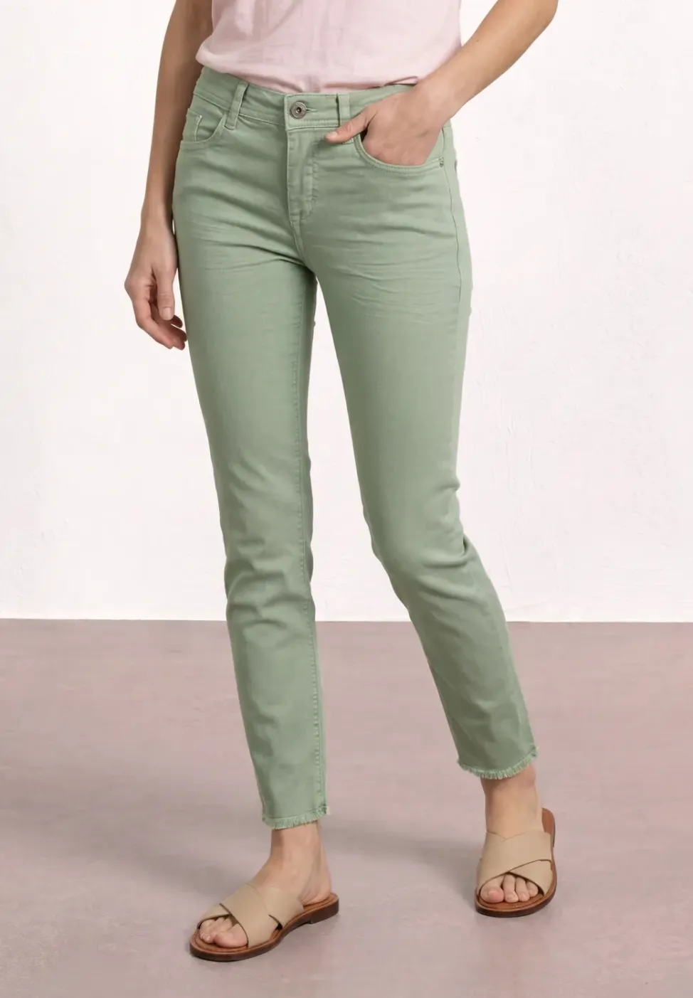 Straight Legs jeans met open zoom
