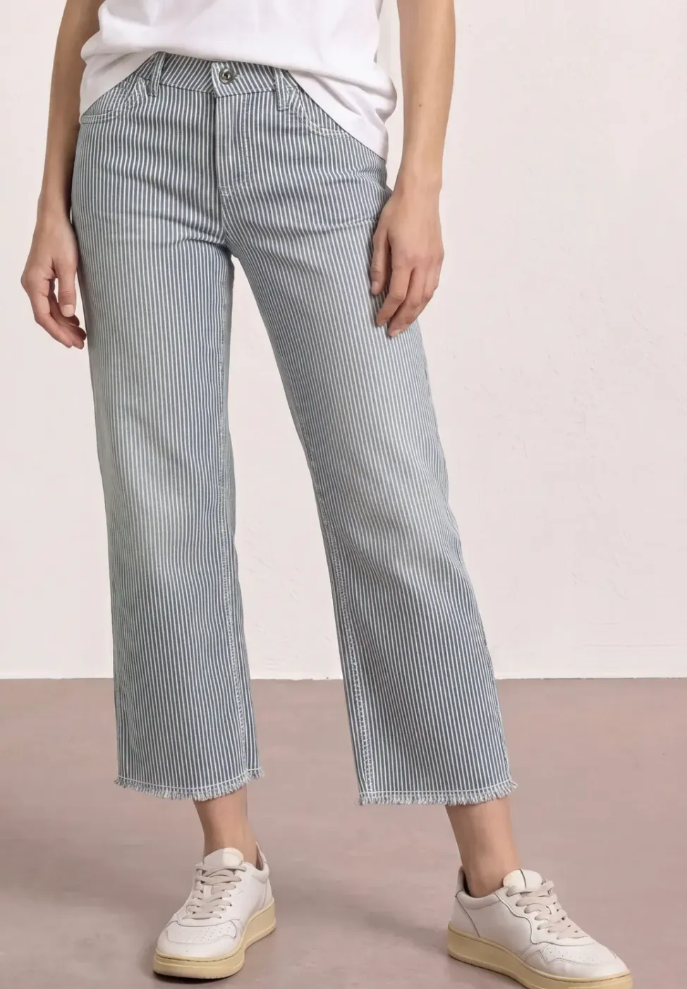 Straight Legs jeans met strepen