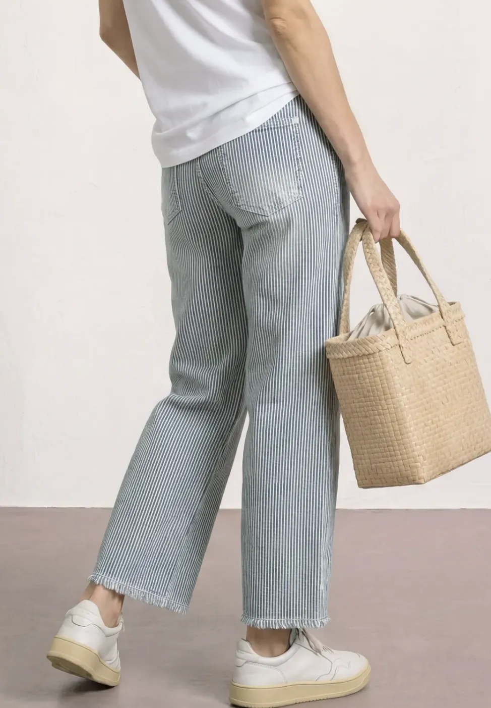 Straight Legs jeans met strepen