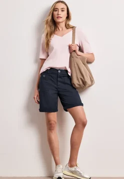 Straight Legs bermuda met omslag