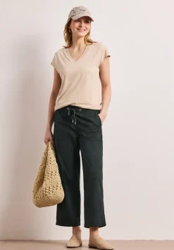 Straight Legs broek in paper touch stof