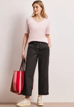 Straight Legs broek in paper touch stof