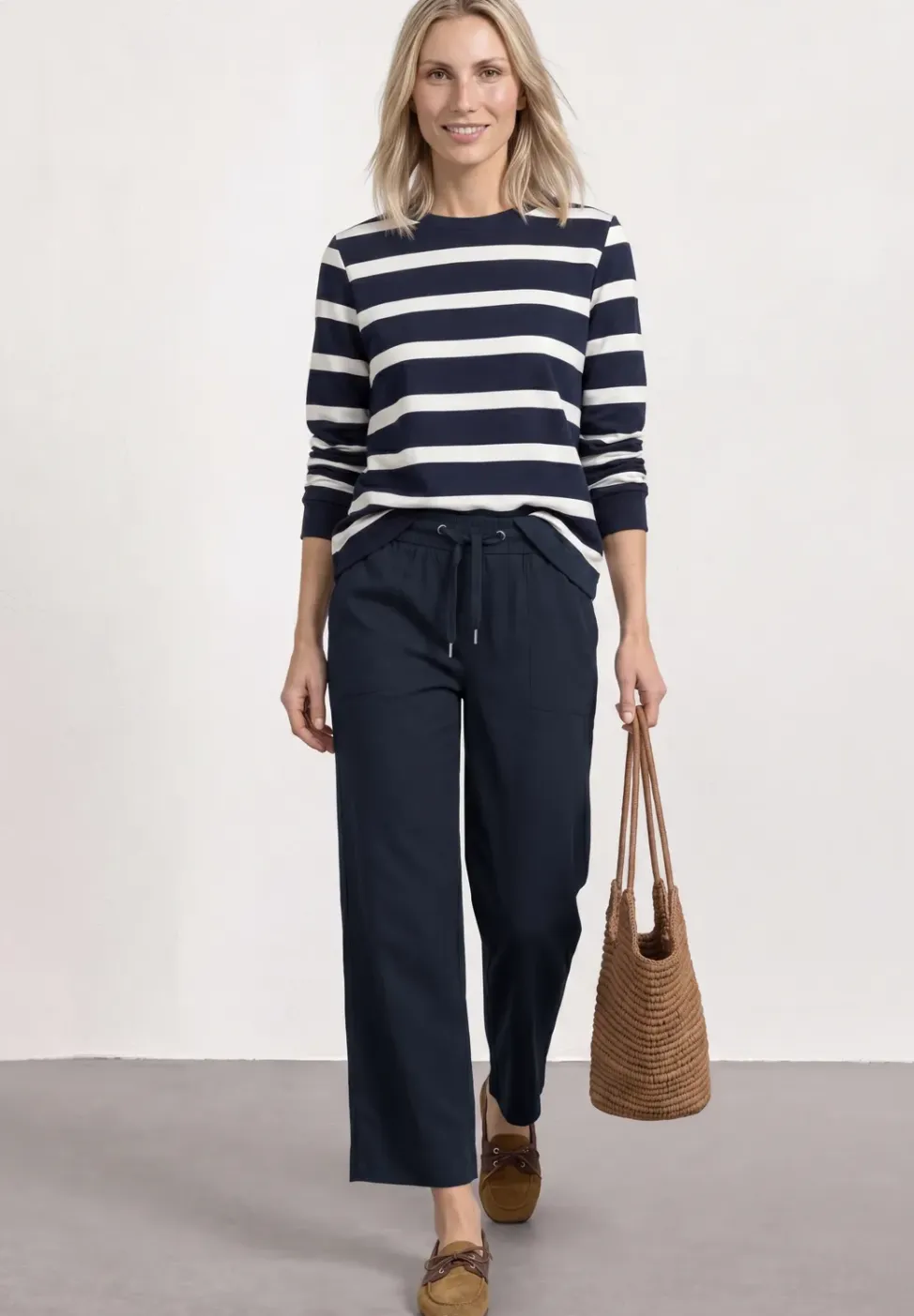 Straight Legs broek met omgeslagen detail